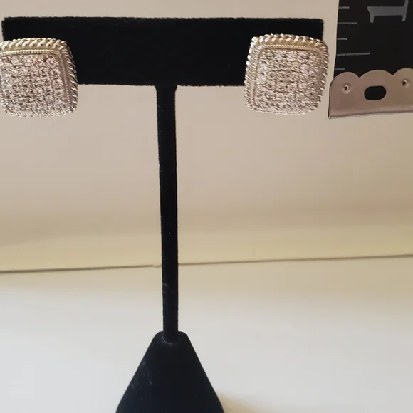 Judith Ripka Pave Diamonique Earrings - Picture 9 of 13